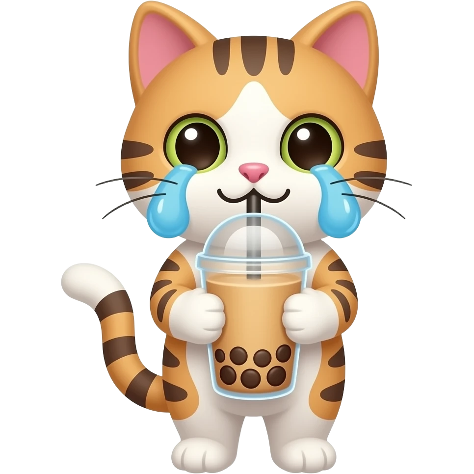 🐱+😭+🧋= emoji
