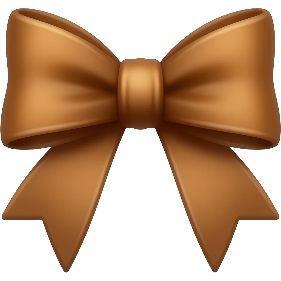 Brown bow emoji