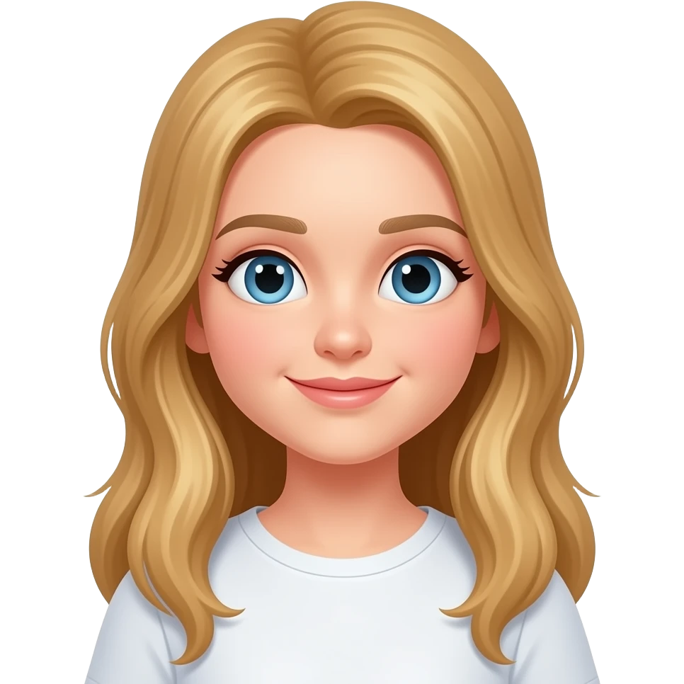 яскрава дівчина з довгим волоссям emoji