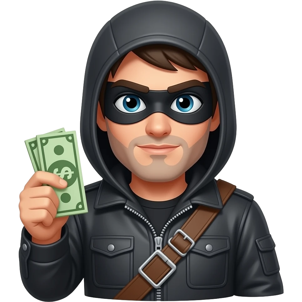 Вор с деньгами emoji