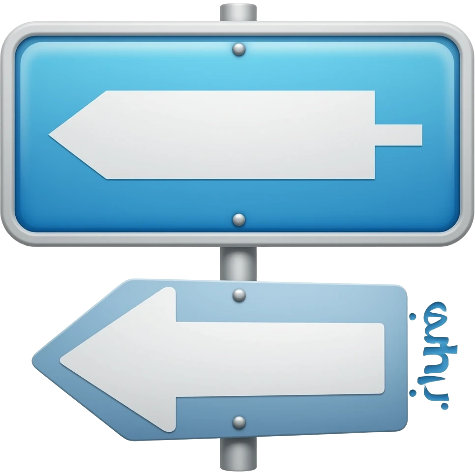 directions sign emoji