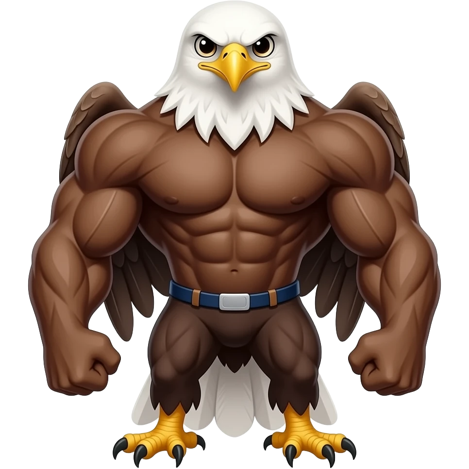 muscles bold eagle emoji