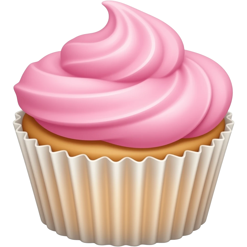 Cupcake with pink icing emoji