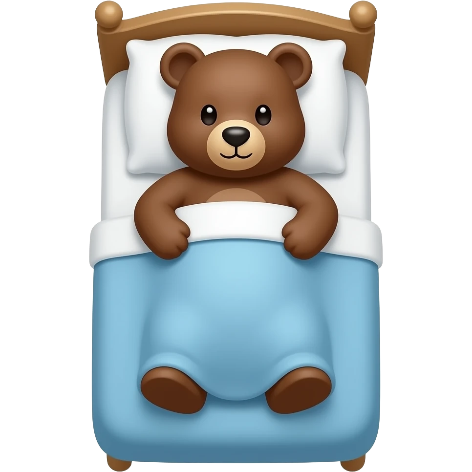 Bear in bed emoji