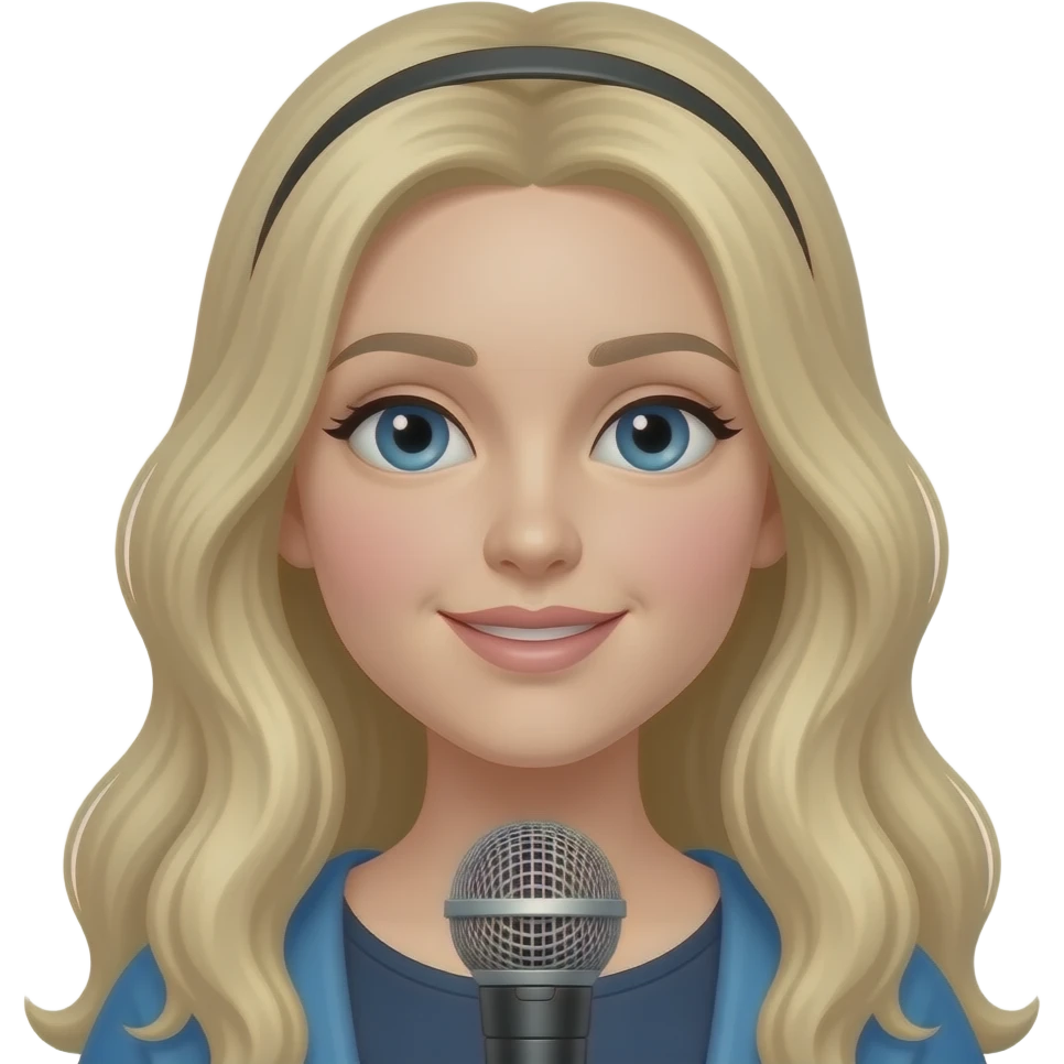 Madonna with mic emoji