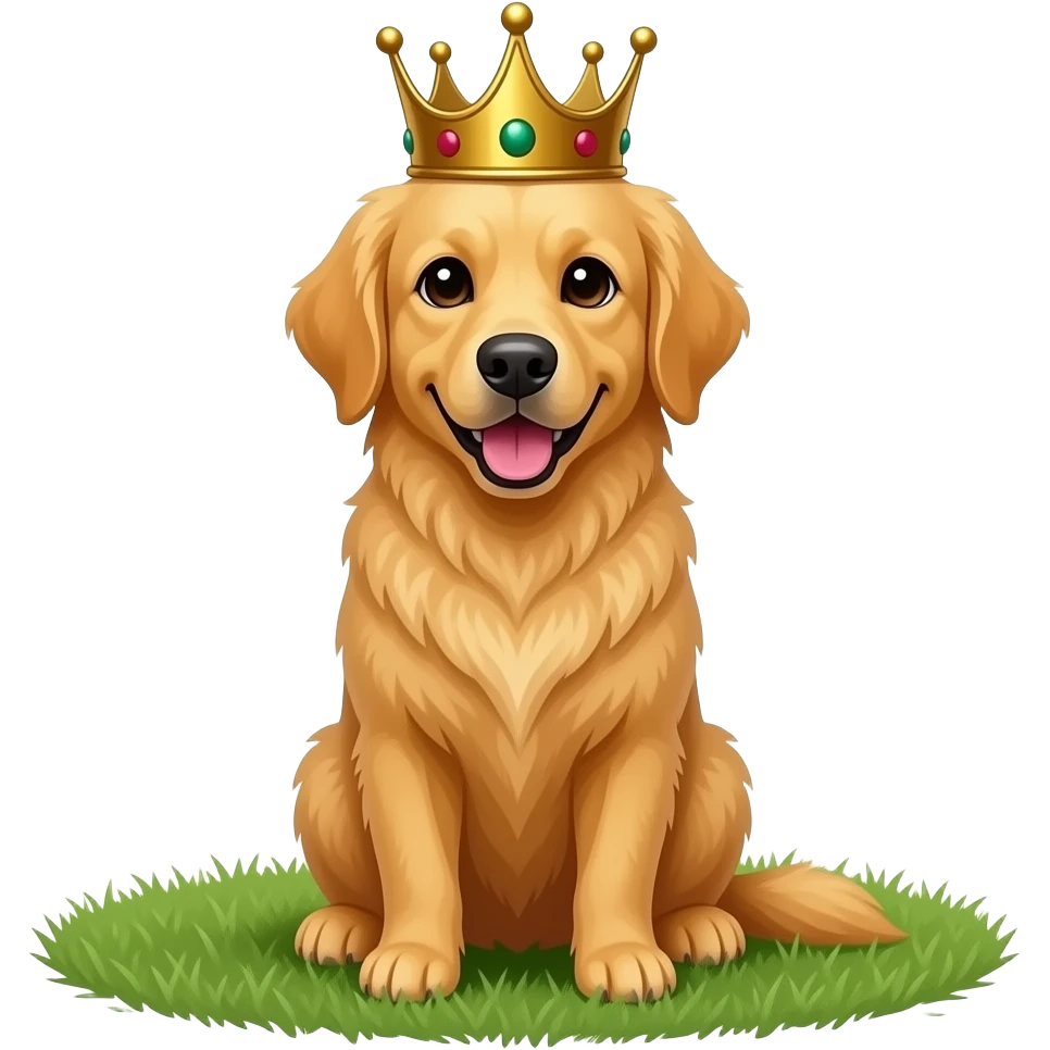 Dog with crown emoji