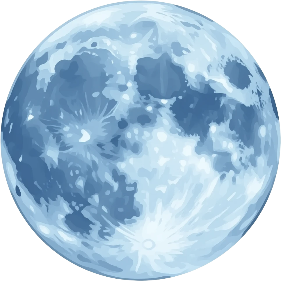Blue moon emoji
