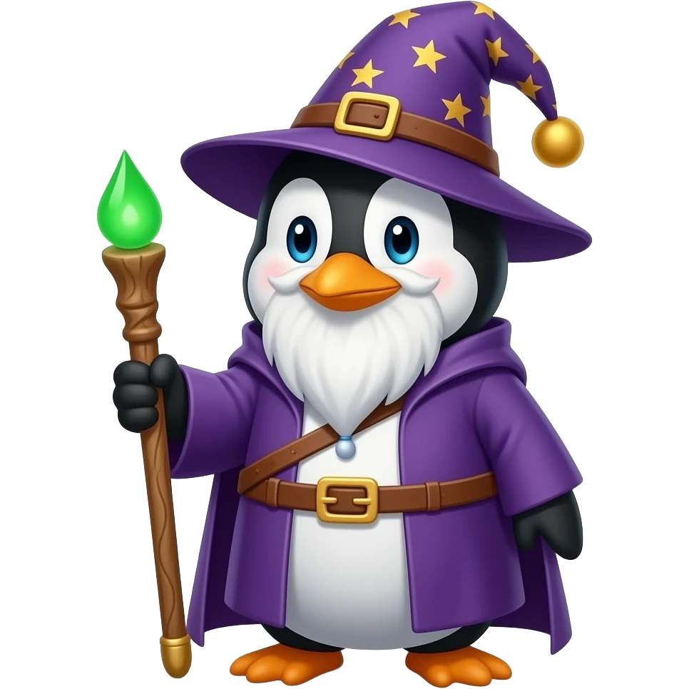 Penguin Wizard emoji