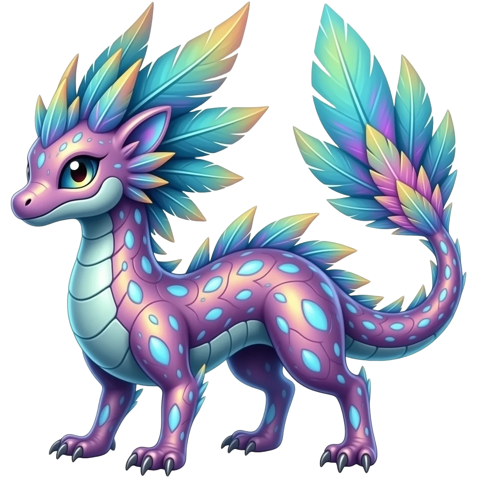 Shiny exotic feathery acidic trippy abstract tropical bioluminescent edgy cool Salandit-Salamence-Ekans-Seviper-Salazzle-Fakemon-hybrid emoji