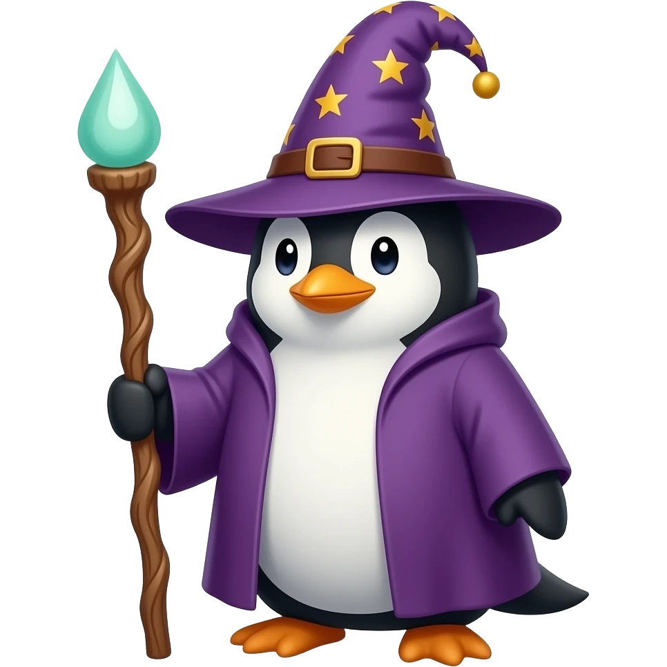 Penguin Wizard emoji