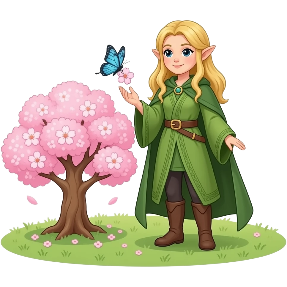 🧝🏻‍♀️🌸🌳🦋🌞 emoji