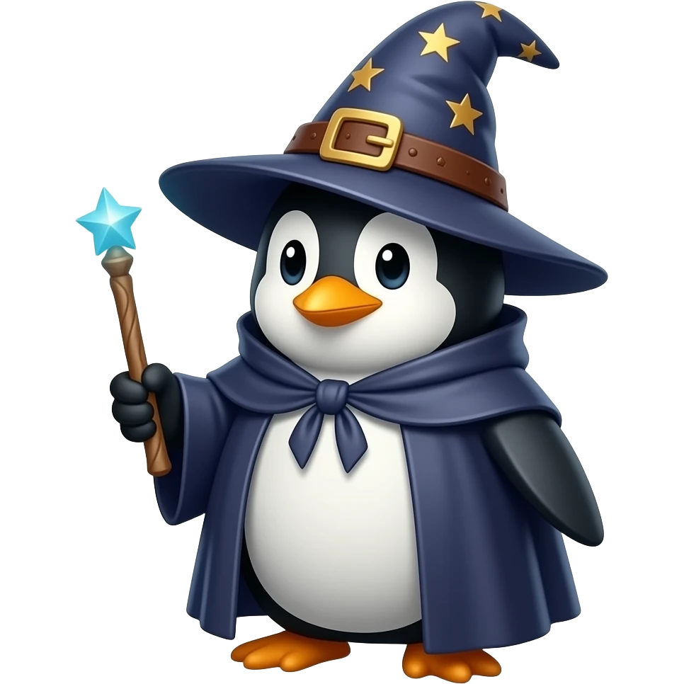 Penguin Wizard emoji
