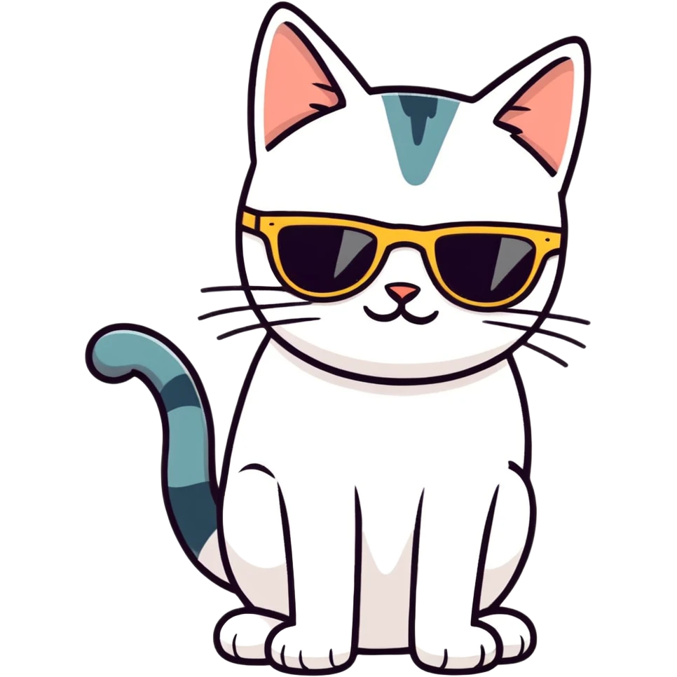 Cat with sunglasses emoji