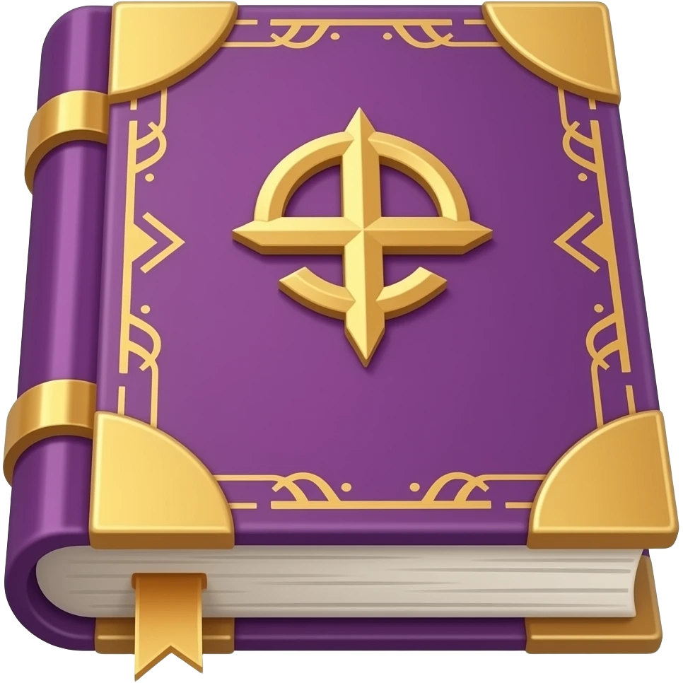 purple spellbook forward facing emoji