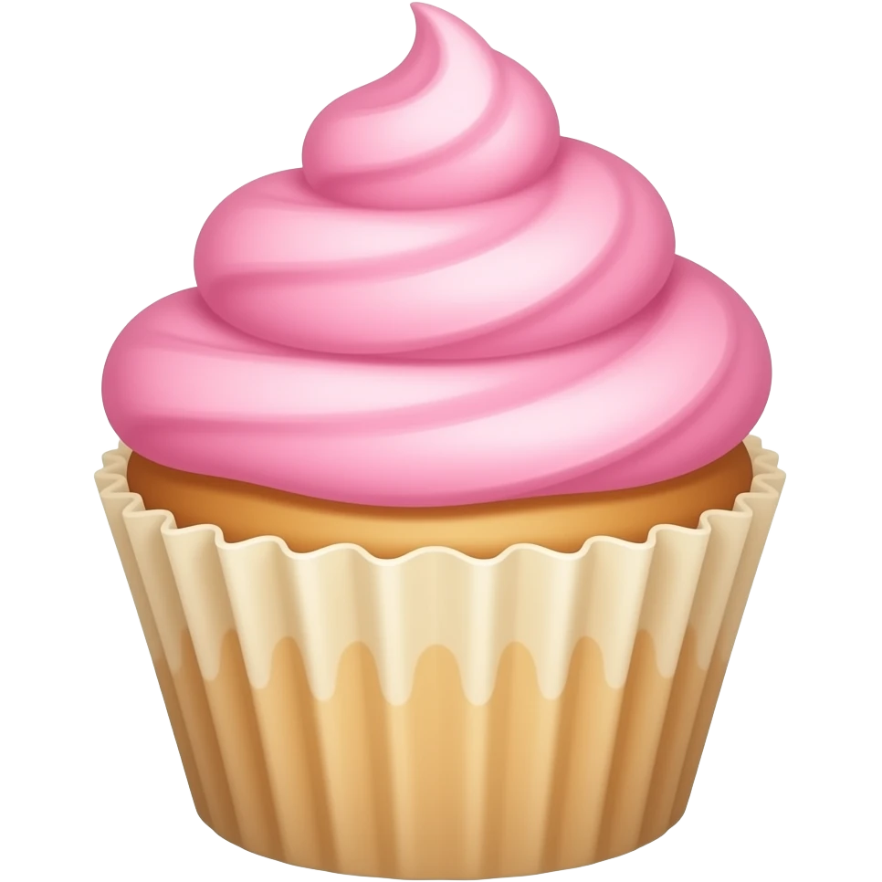 Cupcake with pink icing emoji