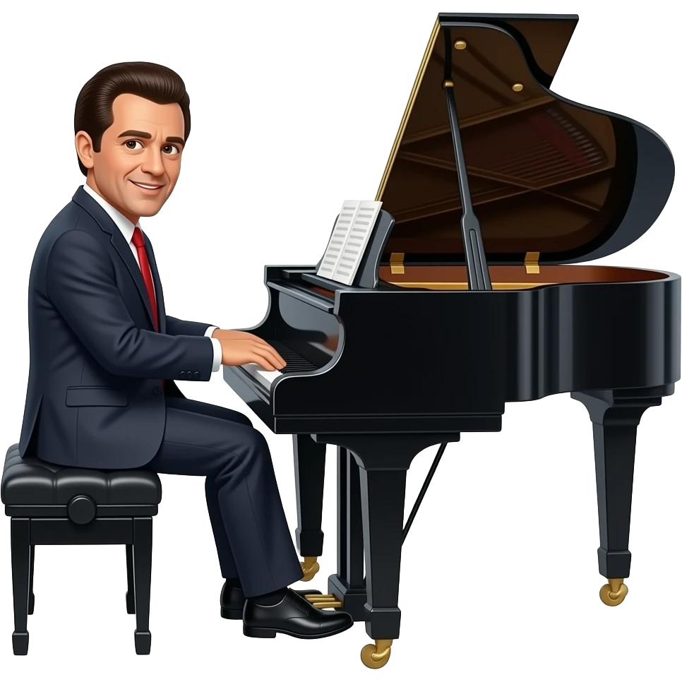 Jerry lee lewis performing on piano emoji