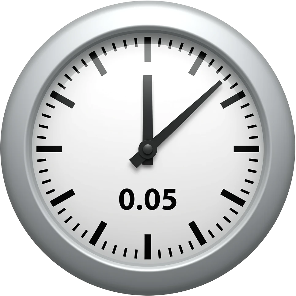timer seted on 0.05 second emoji