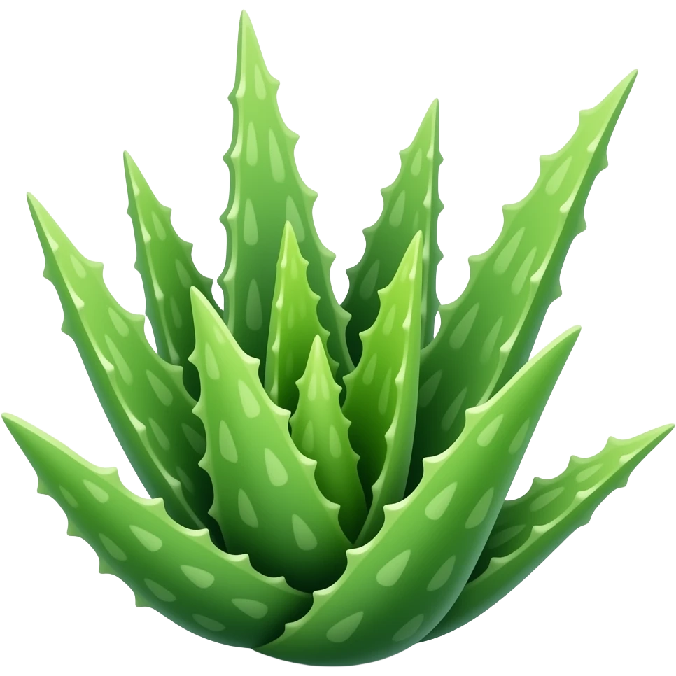 Aloe vera hoja emoji