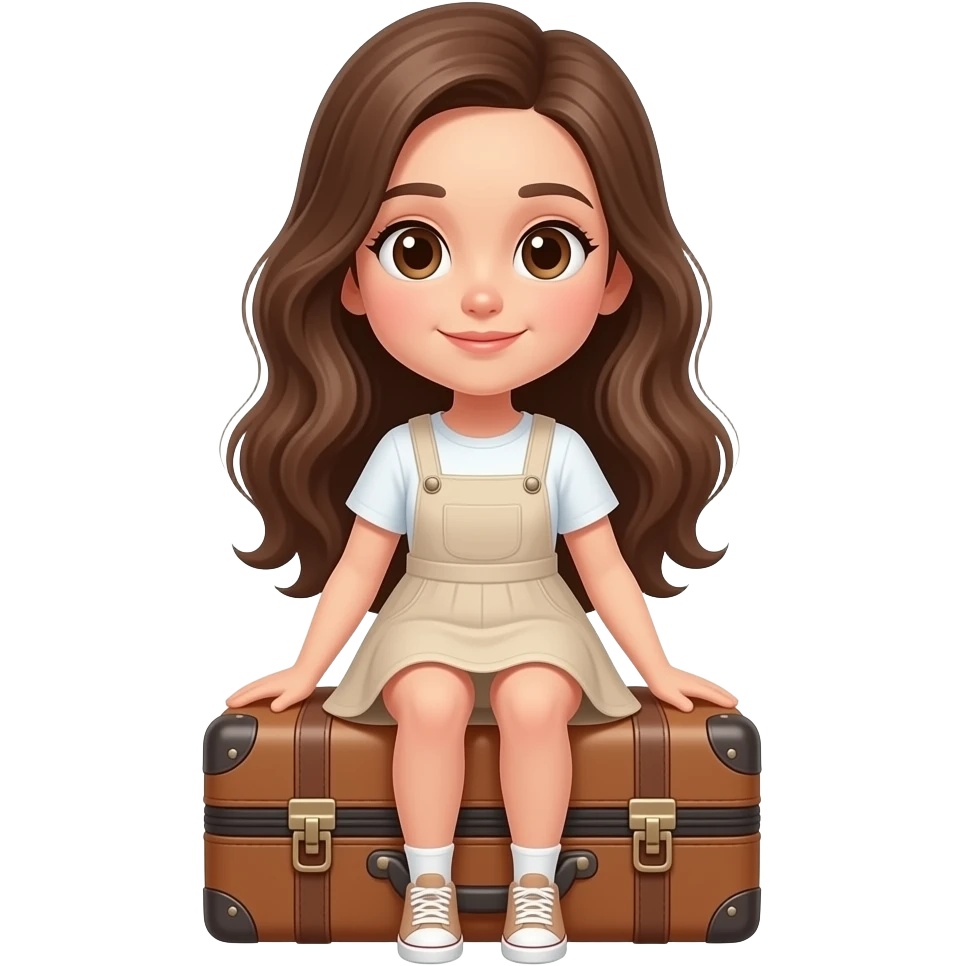 Девушка на чемодане emoji