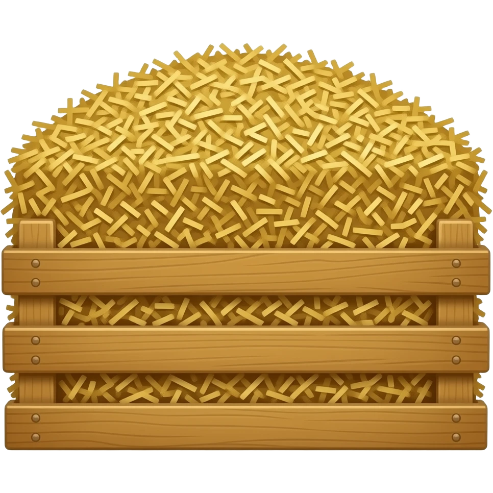 trough lined with hay emoji