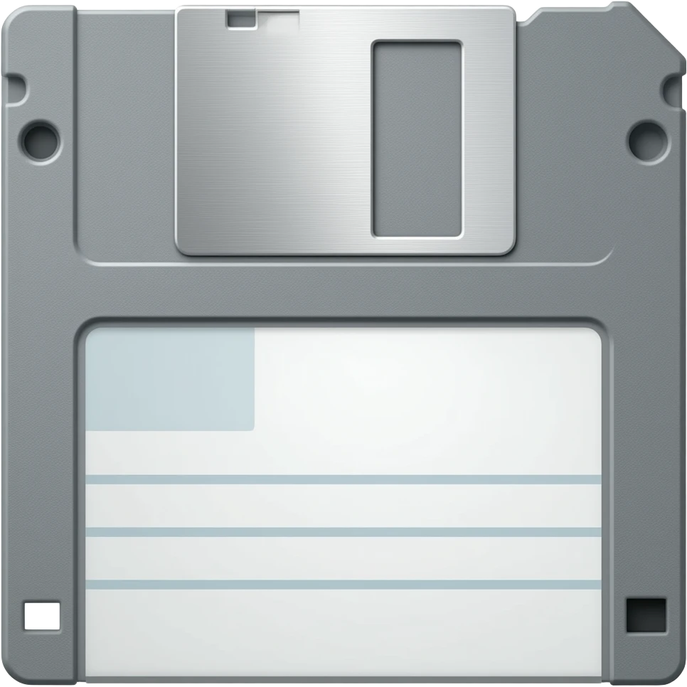 floppy disk three-quarter view emoji