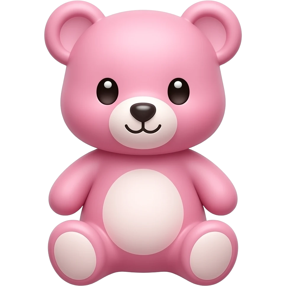 Cute adorable little pink teddy bear emoji