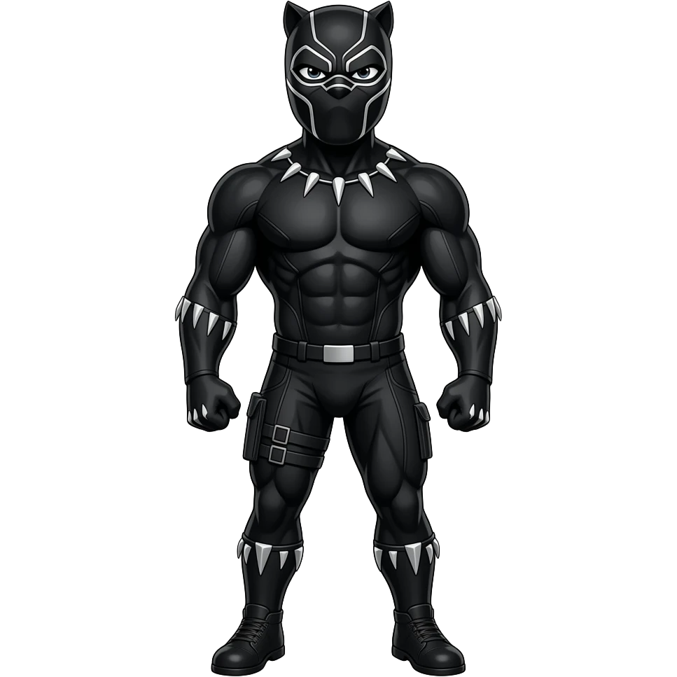 black panther militant emoji