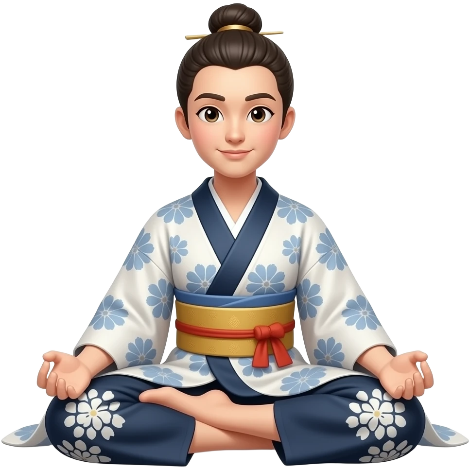 japan style squat (yoga type) legs under the body emoji