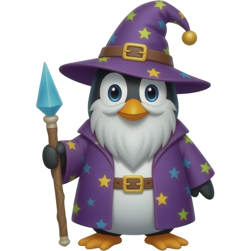 Penguin Wizard emoji