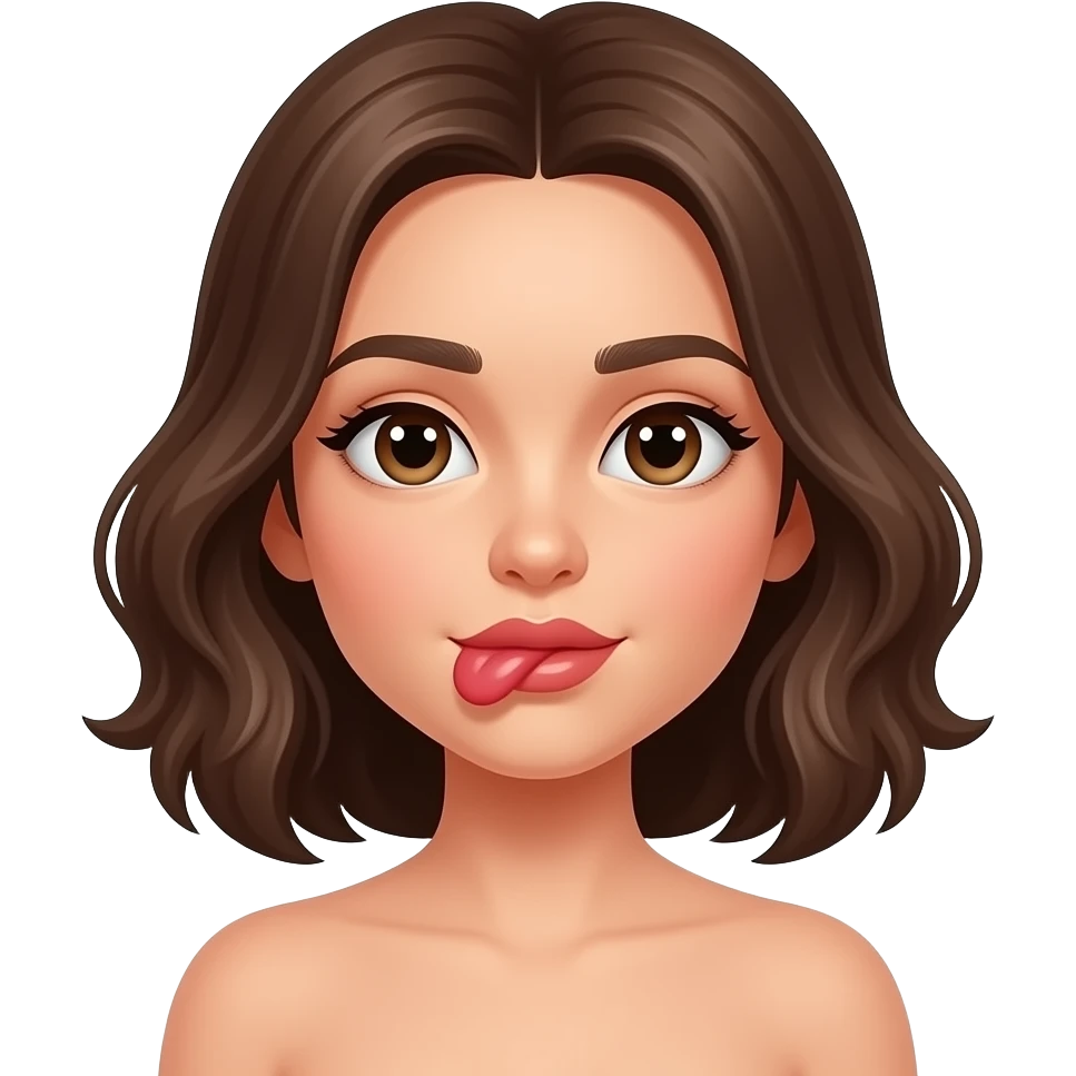 Naked girl giving blow job emoji