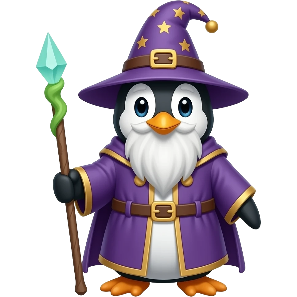 Penguin Wizard emoji