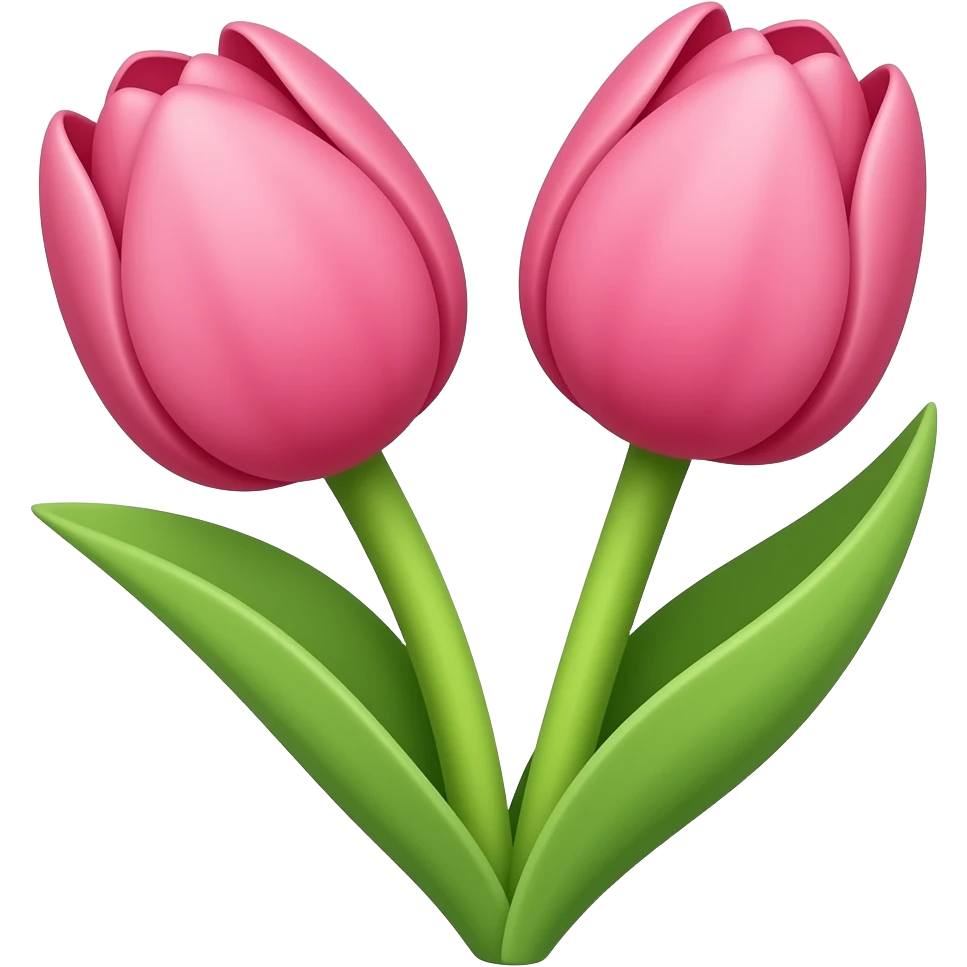 нарисуй double tulip emoji