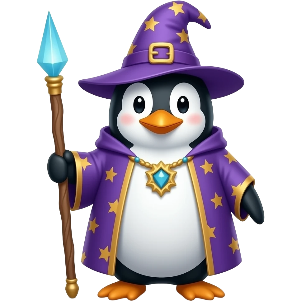Penguin Wizard emoji