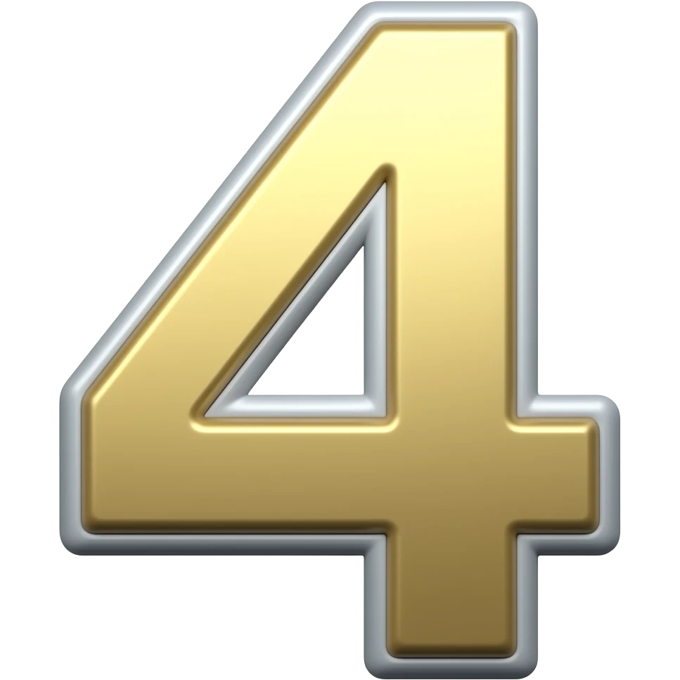 number 4 emoji