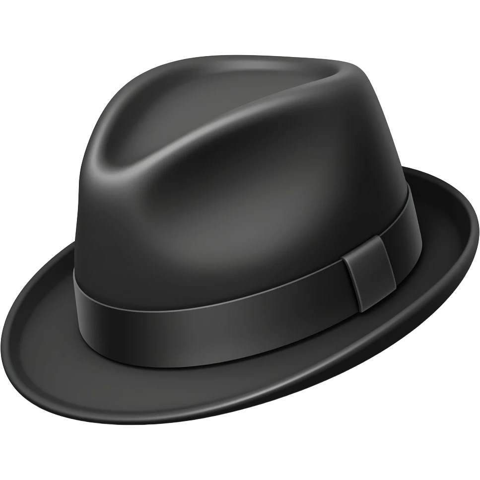 Italian mafia black hat emoji