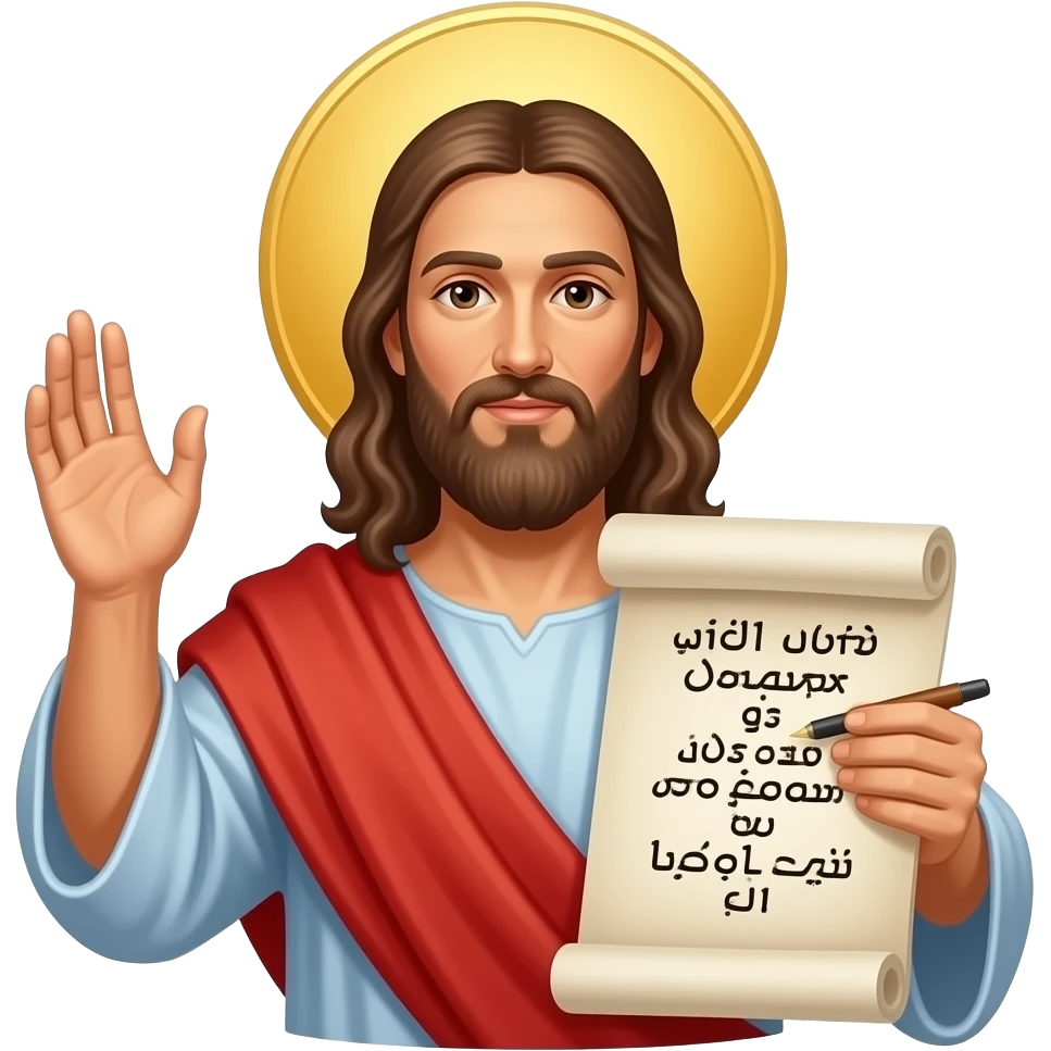 God writing the law on the Israelites hearts emoji
