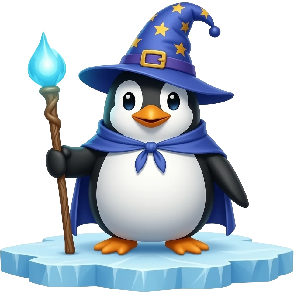 Penguin Wizard emoji