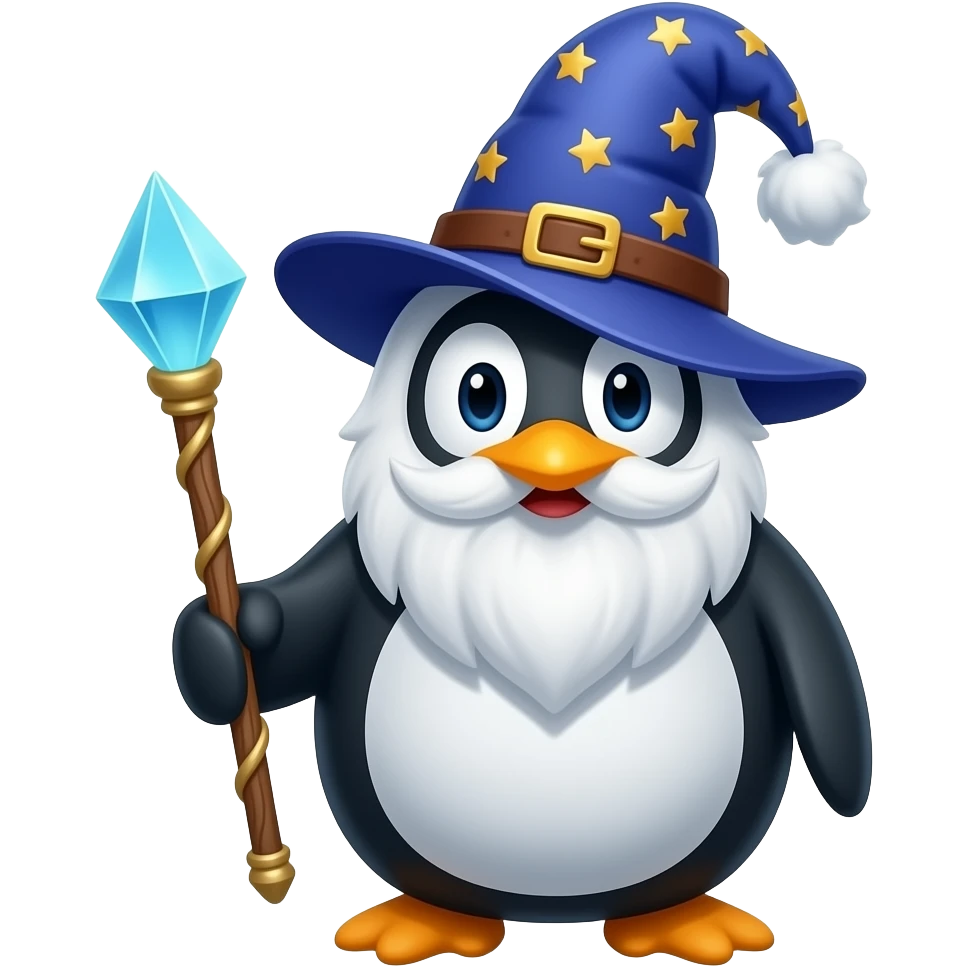 Penguin Wizard emoji