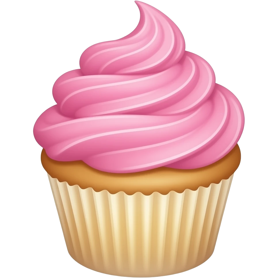 Cupcake with pink icing emoji