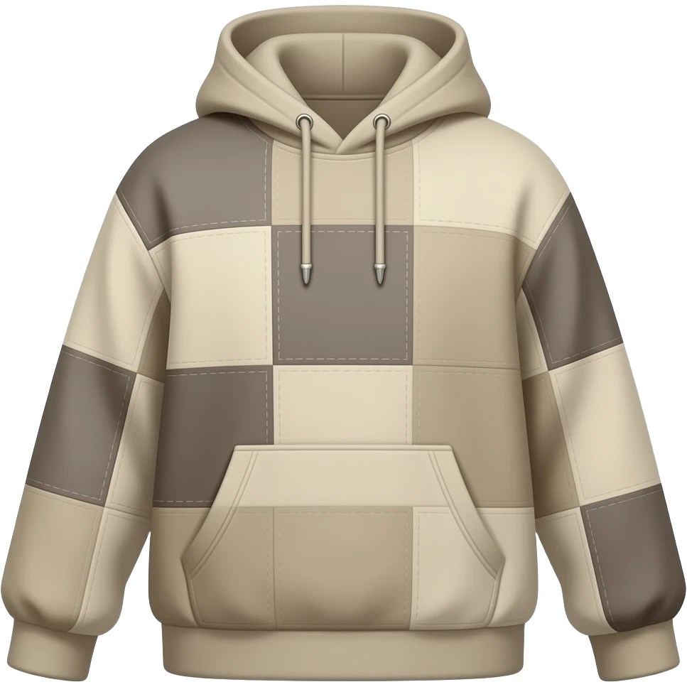 patchwork sweatshirt neutral emoji