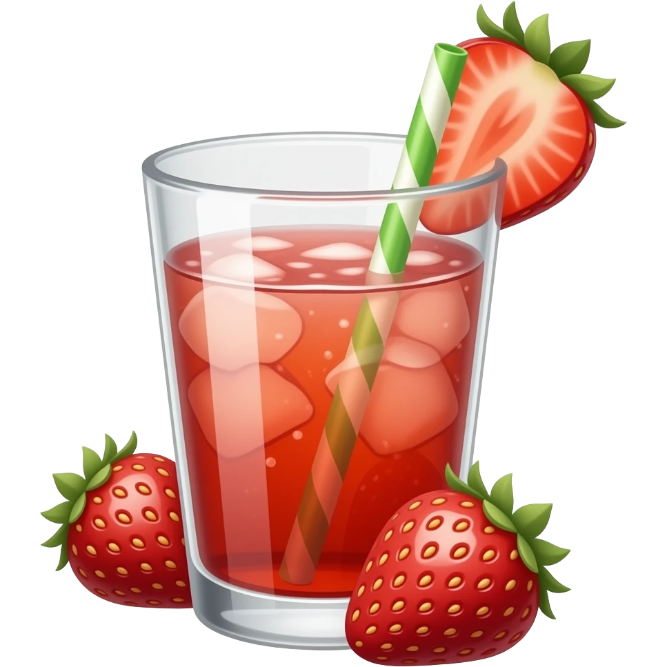 strawberry drink emoji