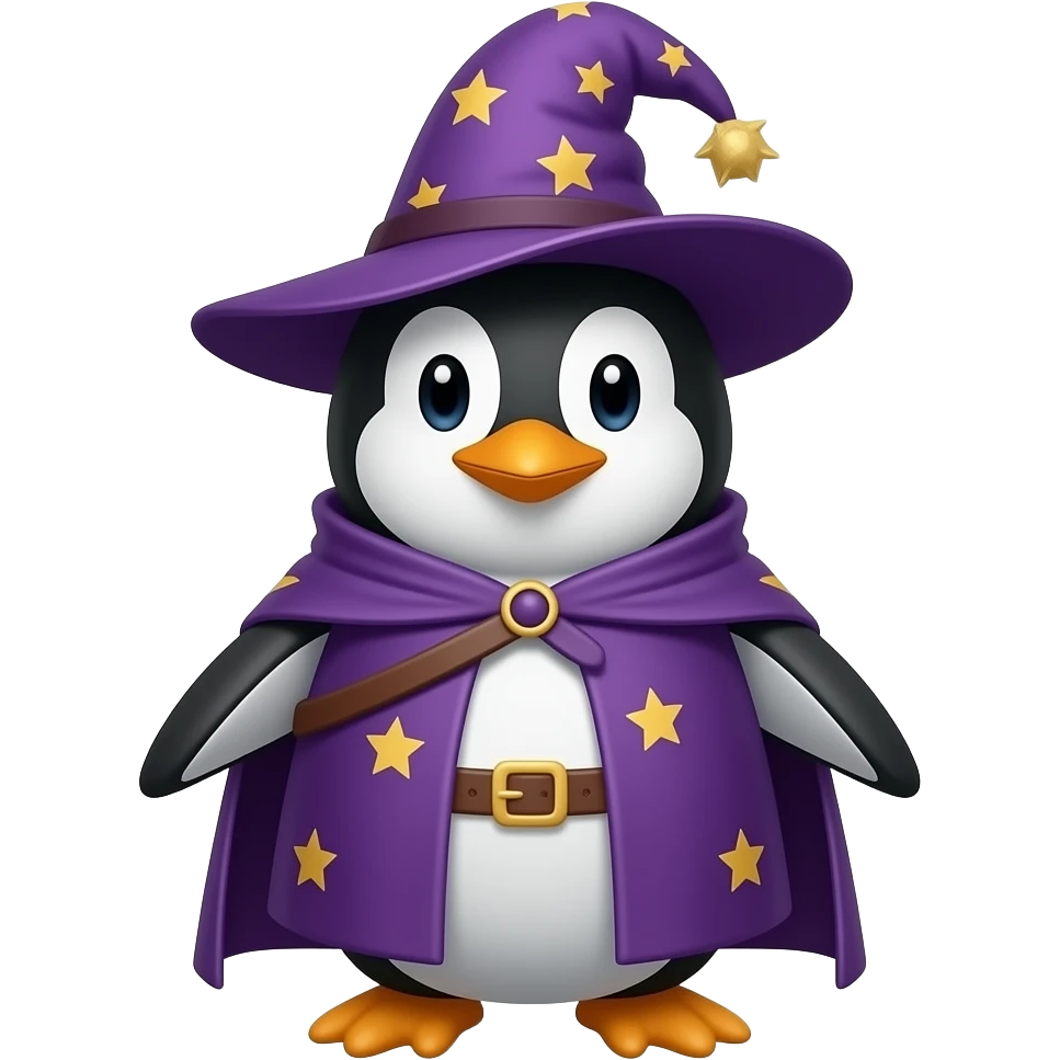 Penguin Wizard emoji