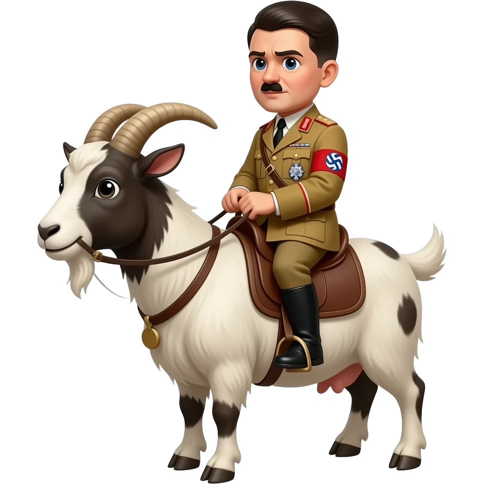 hitler riding a goat emoji