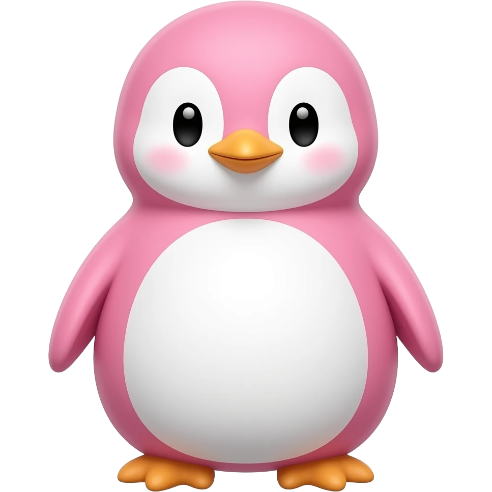 baby pink penguin emoji