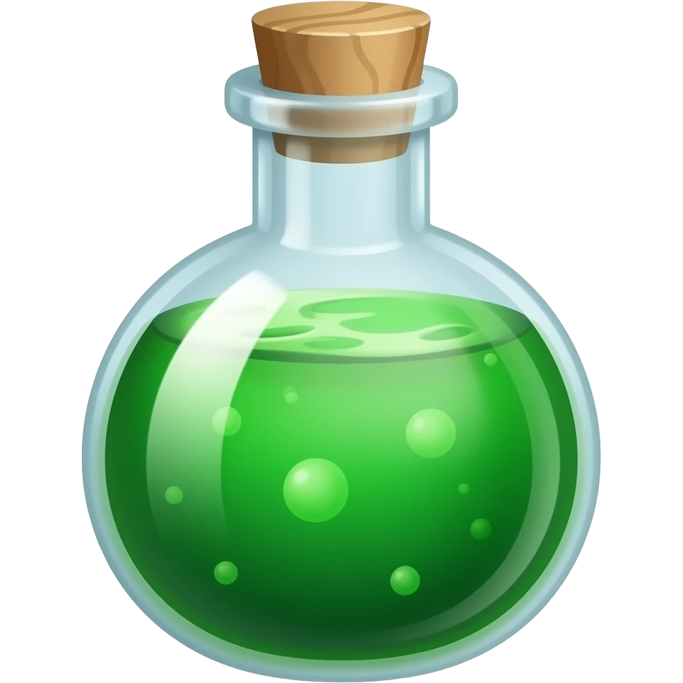 green bubbling potion drink emoji
