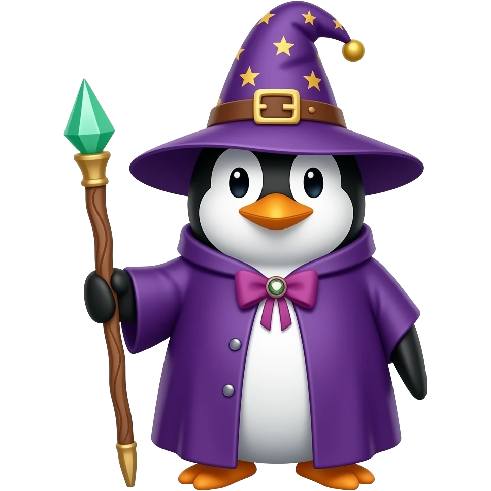 Penguin Wizard emoji