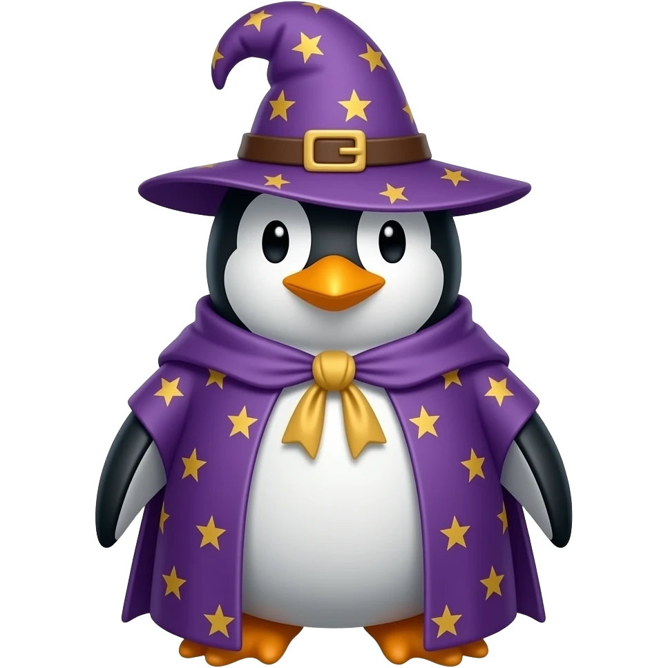Penguin Wizard emoji