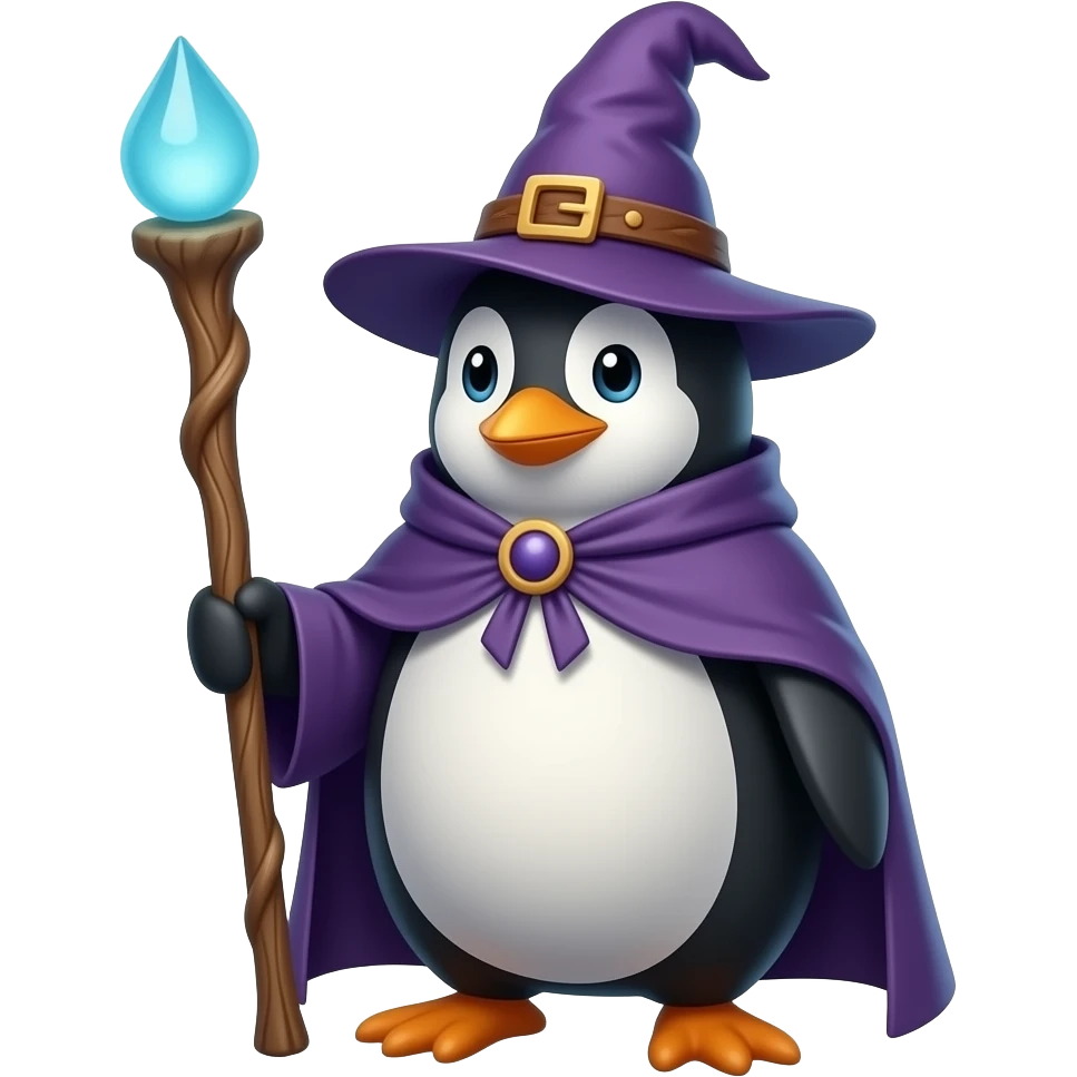 Penguin Wizard emoji