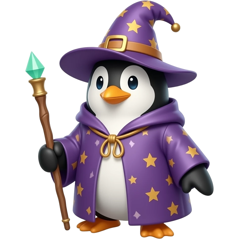 Penguin Wizard emoji