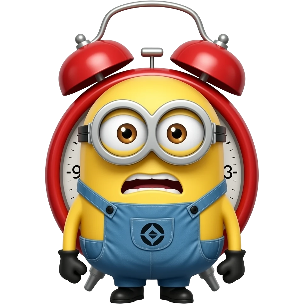 minion red alarm panic emoji